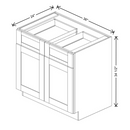 Fabuwood Allure Galaxy Mocha 36" W X 34 1/2" H X 24" D Double Door Base Cabinet - LEFT SIDE (LS) - image 1