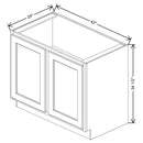 Fabuwood Quest Metro Frost 42" W X 34 1/2" H X 24" D Full Height Double Doors - Rigth Side(RS) - image 1