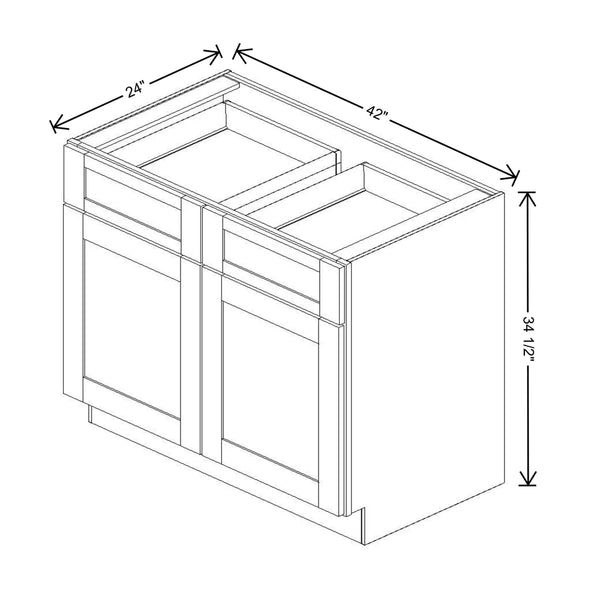 Double Doors/Double Drawers Base Cabinets