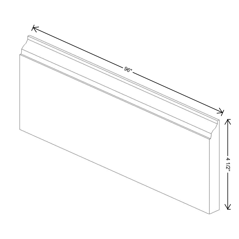 Fabuwood Allure Galaxy Frost 96" W X 5 1/2" H X 3/4" D Base Board Molding