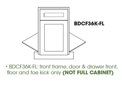 TS-BDCF36K-FL Single Door Cabinets 36 Inch Base Diagonal Corner Floor Cabinet | Townsquare Grey - image 1