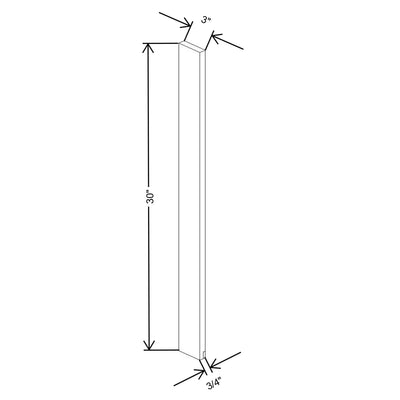 Fabuwood Allure Galaxy Nickel 3" W X 30" H Base Filler - image 1