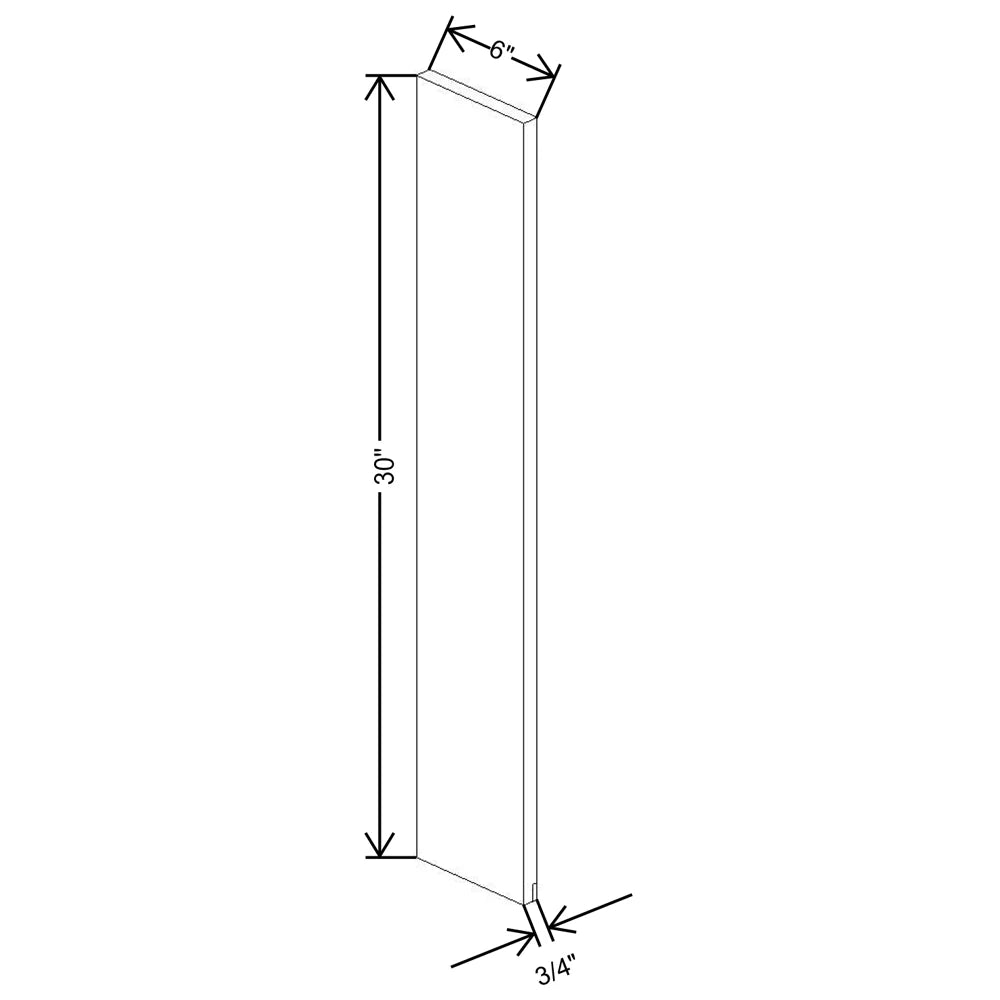 Fabuwood Allure Galaxy Nickel 6" W X 30" H Base Filler