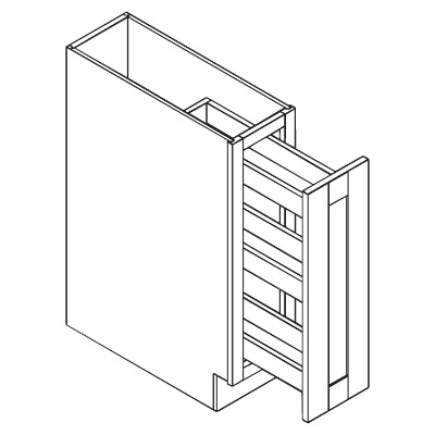 NS-BFP9 9"W Pull Out Spice Rack Base Cabinet