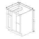 Fabuwood Allure Galaxy Linen 36" To 39" W X 34 1/2" H X 24" D Blind Base Cabinet - NO FINISH - image 1