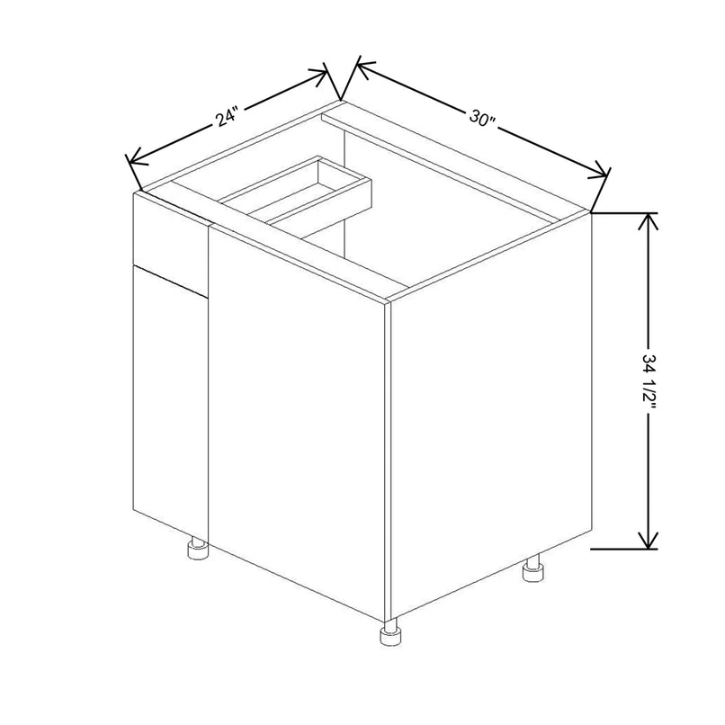 Fabuwood Illume Catalina Muratti 4 36" To 39" W x 34 1/2" H x 24" D Blind Base With Drawer Cabinet - image 1