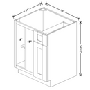 Fabuwood Allure Galaxy Mocha 36" To 39" W X 34 1/2" H X 24" D Blind Base Cabinet - LEFT SIDE (LS) - image 1