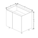 Fabuwood Illume Catalina Bianco Gloss 42" To 45" W X 34 1/2" H X 24" D Blind Base Cabinet - image 1