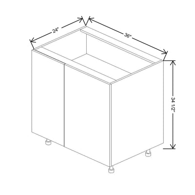 Fabuwood Illume Catalina Olmo 3 42" To 45" W x 34 1/2" H x 24" D Blind Base Cabinet - image 1