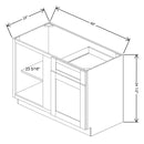 Fabuwood Allure Galaxy Cobblestone 48" To 51" W X 34 1/2" H X 24" D Blind Base Cabinet - BOTH SIDE (BS) - image 1