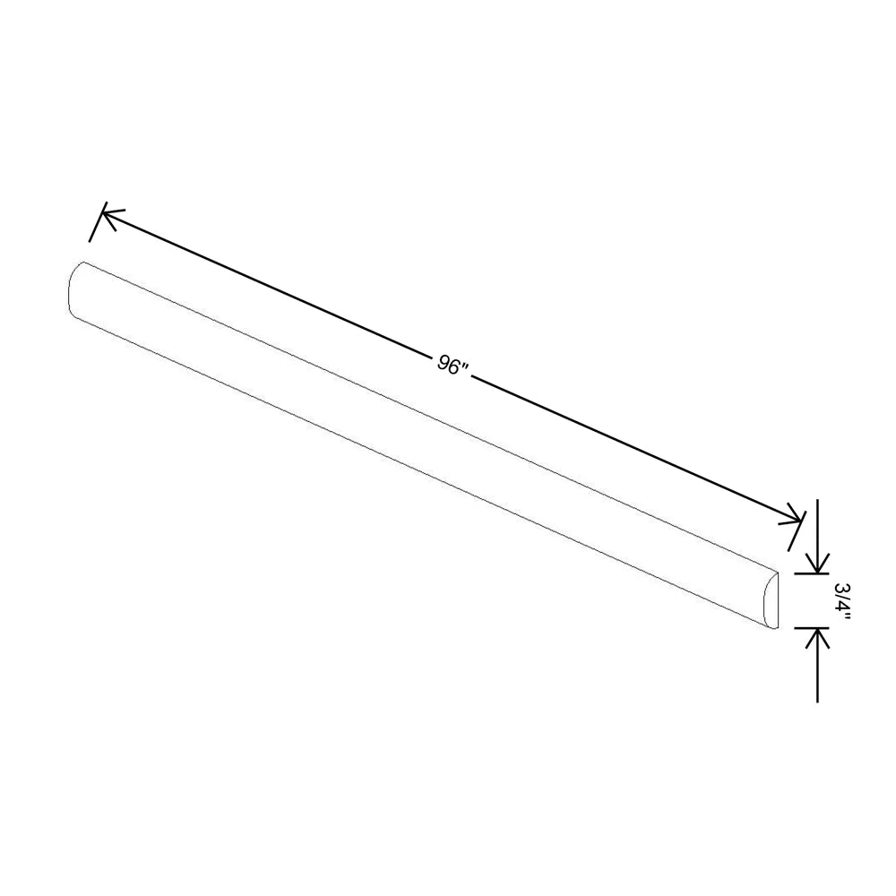 Fabuwood Value Premium Hallmark Frost 96" W X 3/4" H X 1/4" D Batten Molding