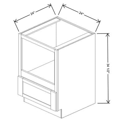 Fabuwood Allure Nexus Frost 24" W X 34 1/2" H X 24" D Base Microwave Cabinet - LEFT SIDE (LS) - image 1