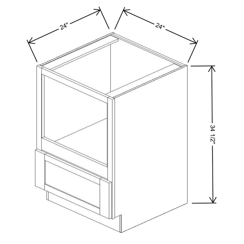 Fabuwood Allure Galaxy Frost 24" W X 34 1/2" H X 24" D Base Microwave Cabinet - RIGHT SIDE(RS) - image 1