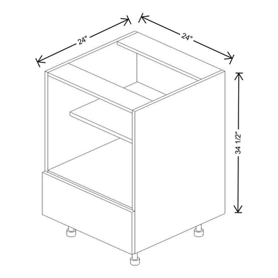 Fabuwood Illume Catalina Bianco Gloss 24" W X 34 1/2" H X 24" D Base Microwave Cabinet - image 1