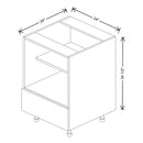 Fabuwood Illume Catalina Bianco Matte 24" W x 34 1/2" H x 24" D Base Microwave Cabinet - image 1