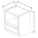 Fabuwood Allure Galaxy Mocha 30" W X 34 1/2" H X 24" D Base Microwave Cabinet - BOTH SIDE (BS) - image 1