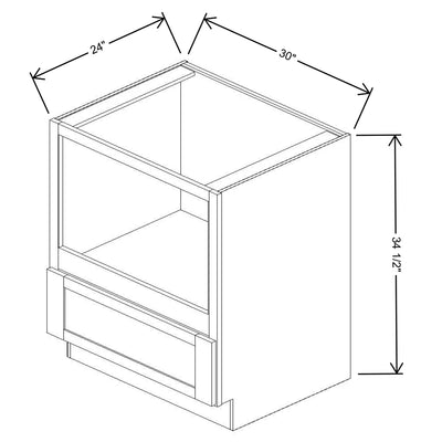 Fabuwood Allure Galaxy Dove 30" W X 34 1/2" H X 24" D Base Microwave Cabinet - BOTH SIDE(BS) - image 1