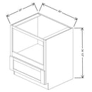 Fabuwood Allure Galaxy Indigo 30" W X 34 1/2" H X 24" D Base Microwave Cabinet - LEFT SIDE (LS) - image 1