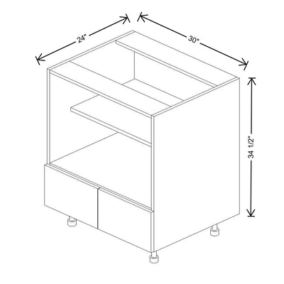 Fabuwood Illume Catalina Bianco Matte 30" W x 34 1/2" H x 24" D Base Microwave Cabinet - image 1