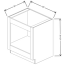 Fabuwood Allure Galaxy Mocha 30" W X 34 1/2" H X 24" D Base Oven Cabinet - LEFT SIDE (LS) - image 1