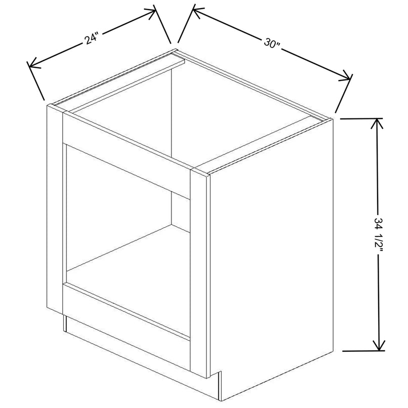 Fabuwood Allure Onyx Frost 30" W X 34 1/2" H X 24" D Base Oven Cabinet - LEFT SIDE (LS) - image 1