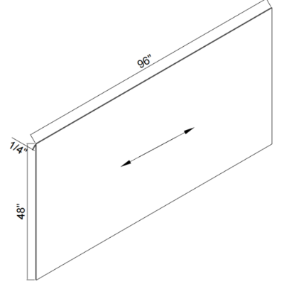 OS-BP4896 96"W x 48"H Finished Plywood Panel
