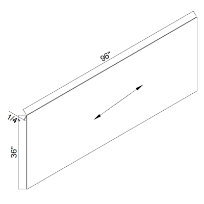 HAP-BP9636 96"W x 36"H Finished Plywood Panel