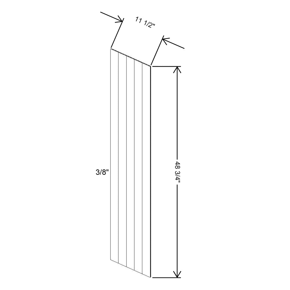Fabuwood Allure Galaxy Dove 12" W X 47 1/2" H X 3/8" D Beaded Panel Plank