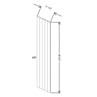 Fabuwood Allure Galaxy Horizon 12" W X 47 1/2" H X 3/8" D Beaded Panel Plank - image 1