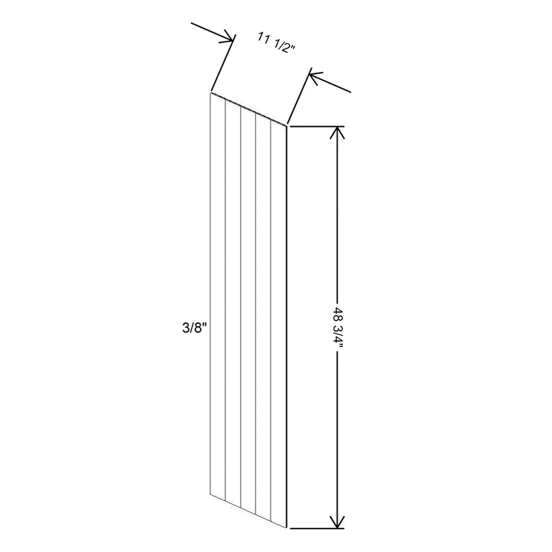 Fabuwood Allure Galaxy Nickel 12" W X 47 1/2" H X 3/8" D Beaded Panel Plank - image 1