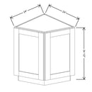 Fabuwood Value Premium Hallmark Frost 24" W X 34 1/2" H X 24" D Base Return Angle Cabinet - image 1
