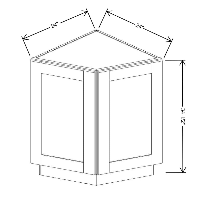 Fabuwood Value Premium Hallmark Frost 24" W X 34 1/2" H X 24" D Base Return Angle Cabinet - image 1