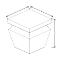 Fabuwood Allure Galaxy Nickel 4" W X 4" H X 4" D Cove Bun Feet For Platform - image 1