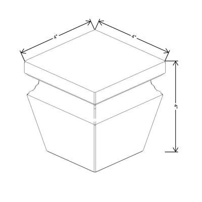 Fabuwood Allure Galaxy Frost 4" W X 4" H X 4" D Cove Bun Feet For Platform - image 1