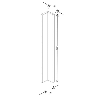 Fabuwood Illume Tuscany Olmo 3 3" W x 30" H Corner Wall Filler - image 1