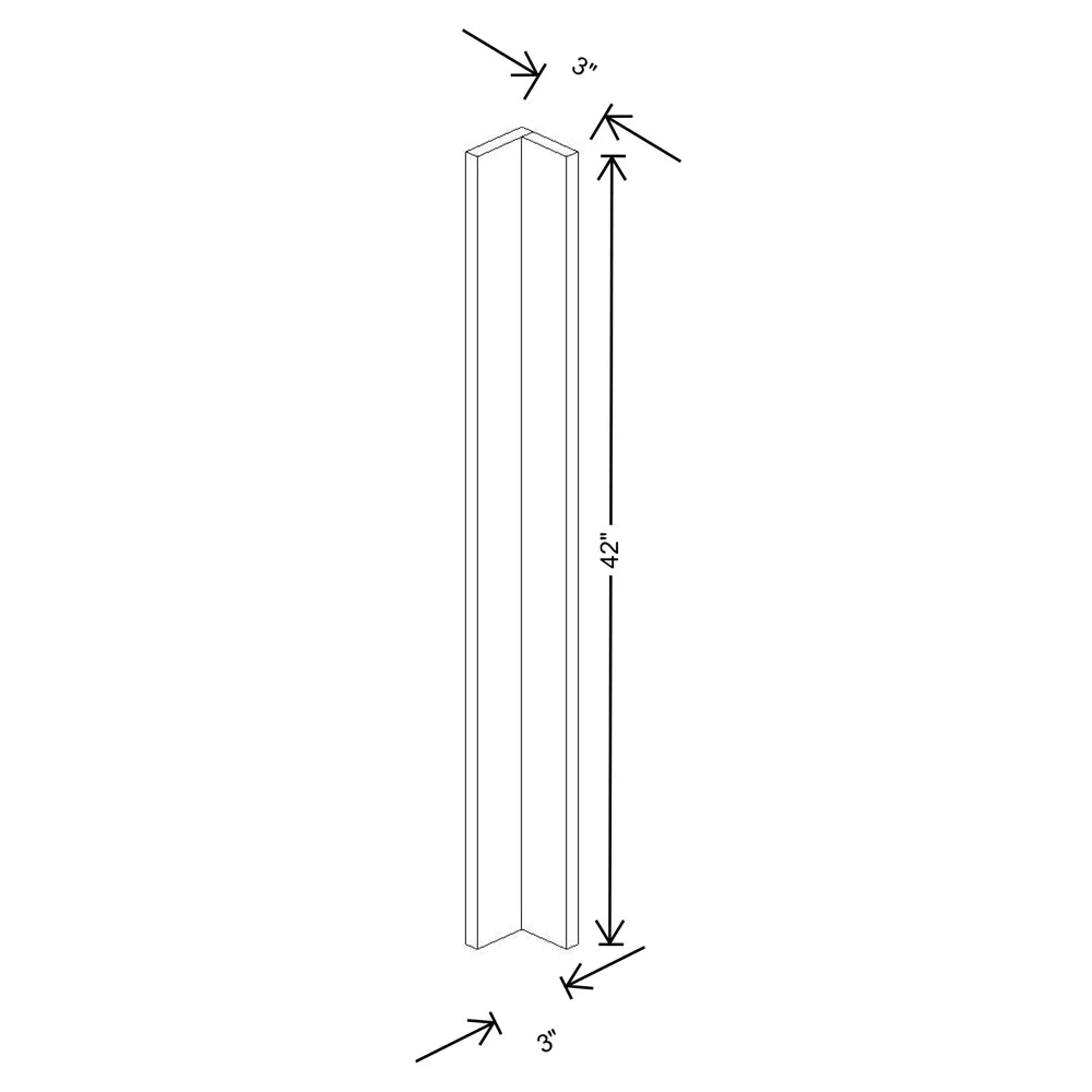 Fabuwood Illume Tuscany Olmo 3 3" W x 42" H Corner Wall Filler - image 1
