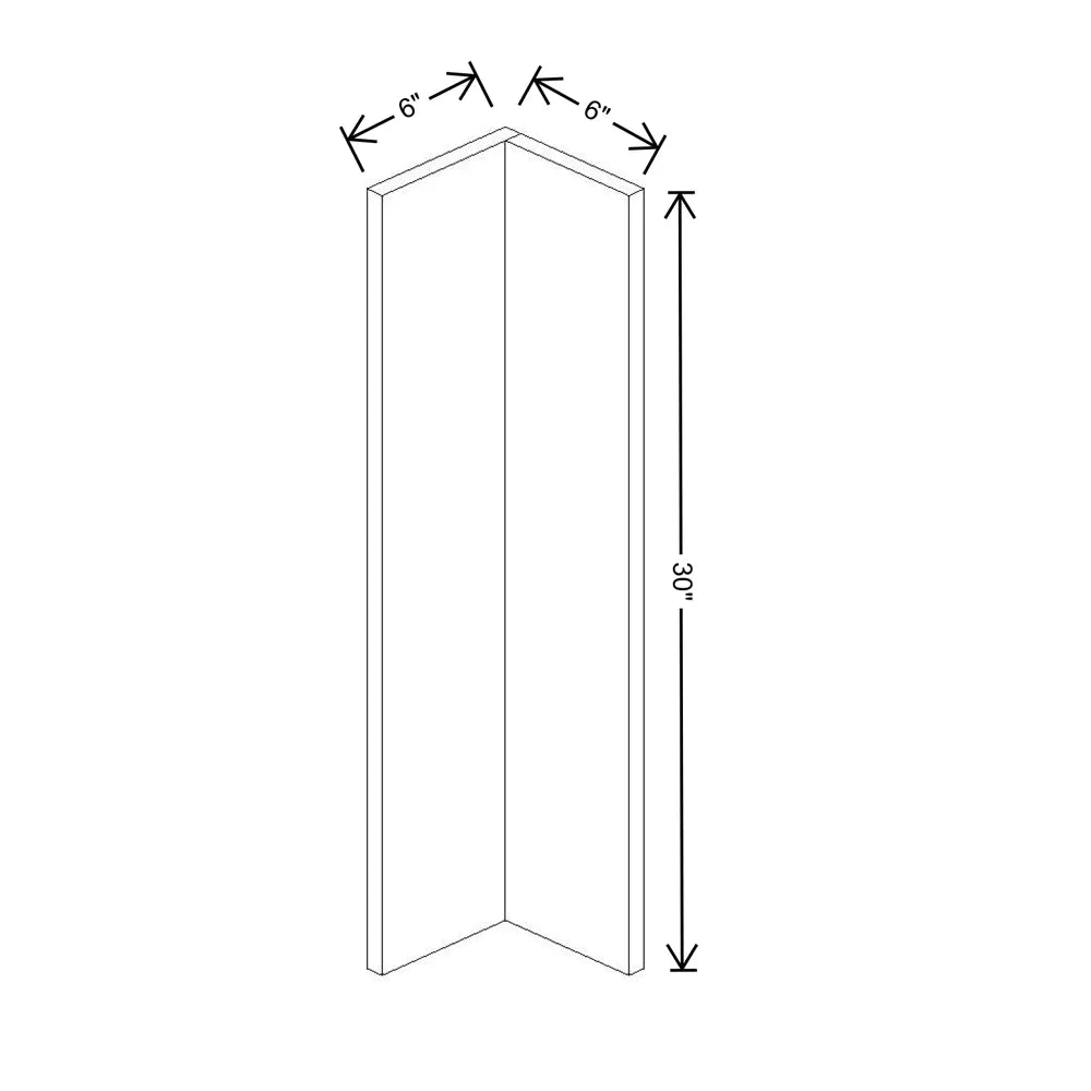 Fabuwood Illume Tuscany Nocce 3 6" W x 30" H Corner Wall Filler