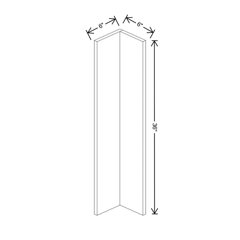 Fabuwood Illume Catalina Grigio Gloss 6" W X 36" H Corner Wall Filler