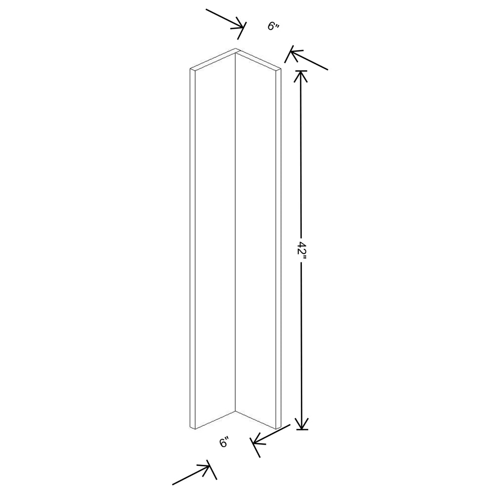 Fabuwood Illume Tuscany Muratti 4 6" W x 42" H Corner Wall Filler - image 1