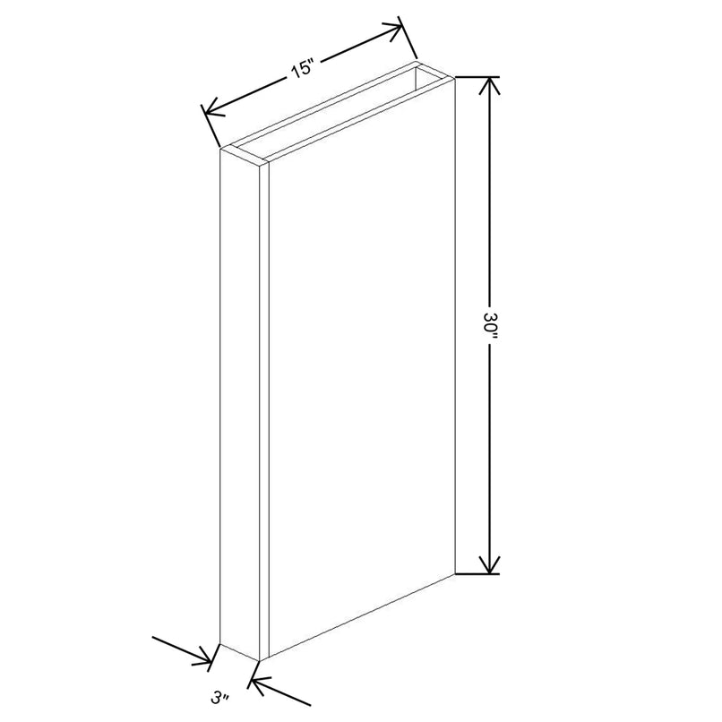 Fabuwood Allure Galaxy Timber 3" W X 30" H X 12" D Wall Column - image 1