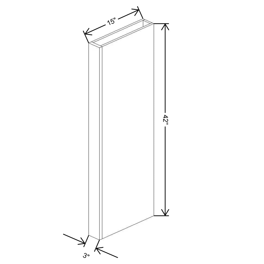 Fabuwood Allure Onyx Horizon 3" W X 42" H X 12" D Wall Column