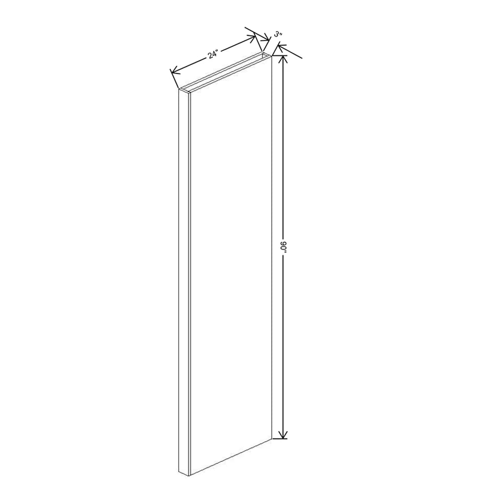 Fabuwood Illume Catalina Bianco Gloss 3" W X 90" H X 24" D Tall Column - image 1