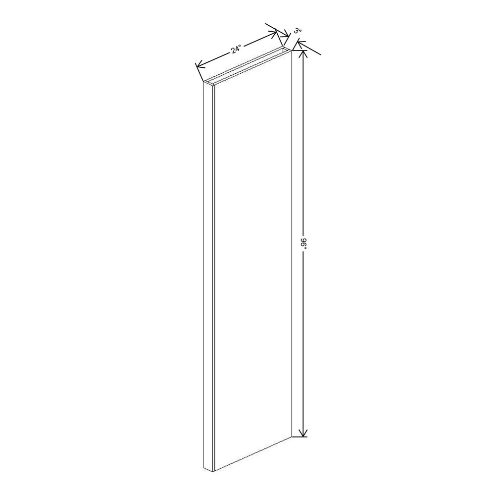 Fabuwood Illume Catalina Bianco Gloss 3" W X 96" H X 24" D Tall Column - image 1