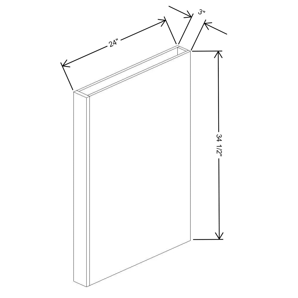 Fabuwood Allure Galaxy Timber 3" W X 34 1/2" H X 12" D Base Column