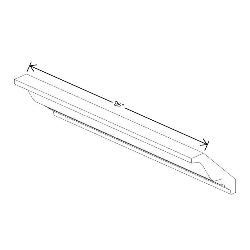 Fabuwood Allure Galaxy Nickel 96" W X 3 3/8" H X 2 1/2" D Large Crown Molding - image 1