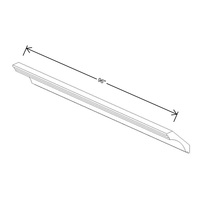 Fabuwood Allure Galaxy Mocha 96" W X 4 1/2" H X 4 1/2" D Large Cove Crown Molding - image 1