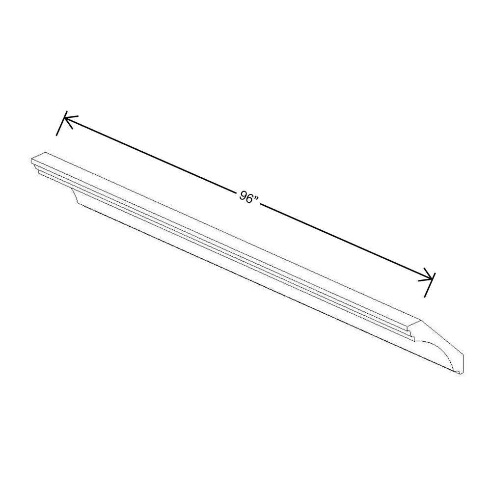 Fabuwood Allure Galaxy Nickel 96" W X 4 1/2" H X 4 1/2" D Large Cove Crown Molding