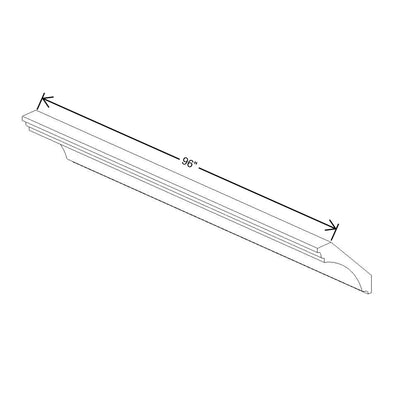 Fabuwood Allure Galaxy Linen 96" W X 5 1/2" H X 5 1/2" D X- Large Cove Crown Molding - image 1