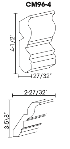 PW-CM96-4 Crown Molding | TSG Forevermark Petit White - image 3