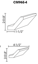 GW-CM96E-4 Crown Molding Straight | TSG Forevermark Gramercy White - image 3